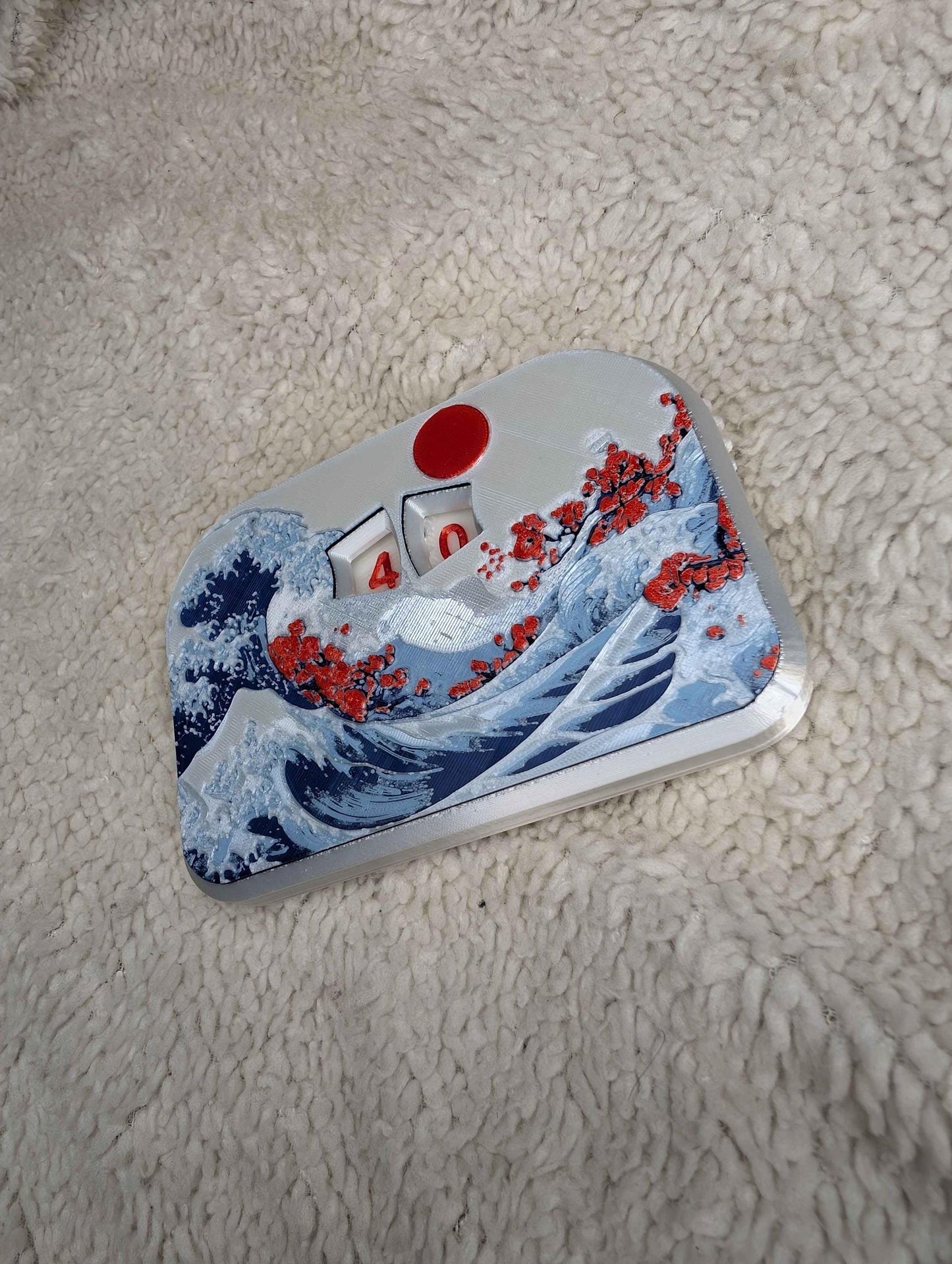 Cherry Blossom Tide MTG Life Counter: Artistic Dual Spinning Dials