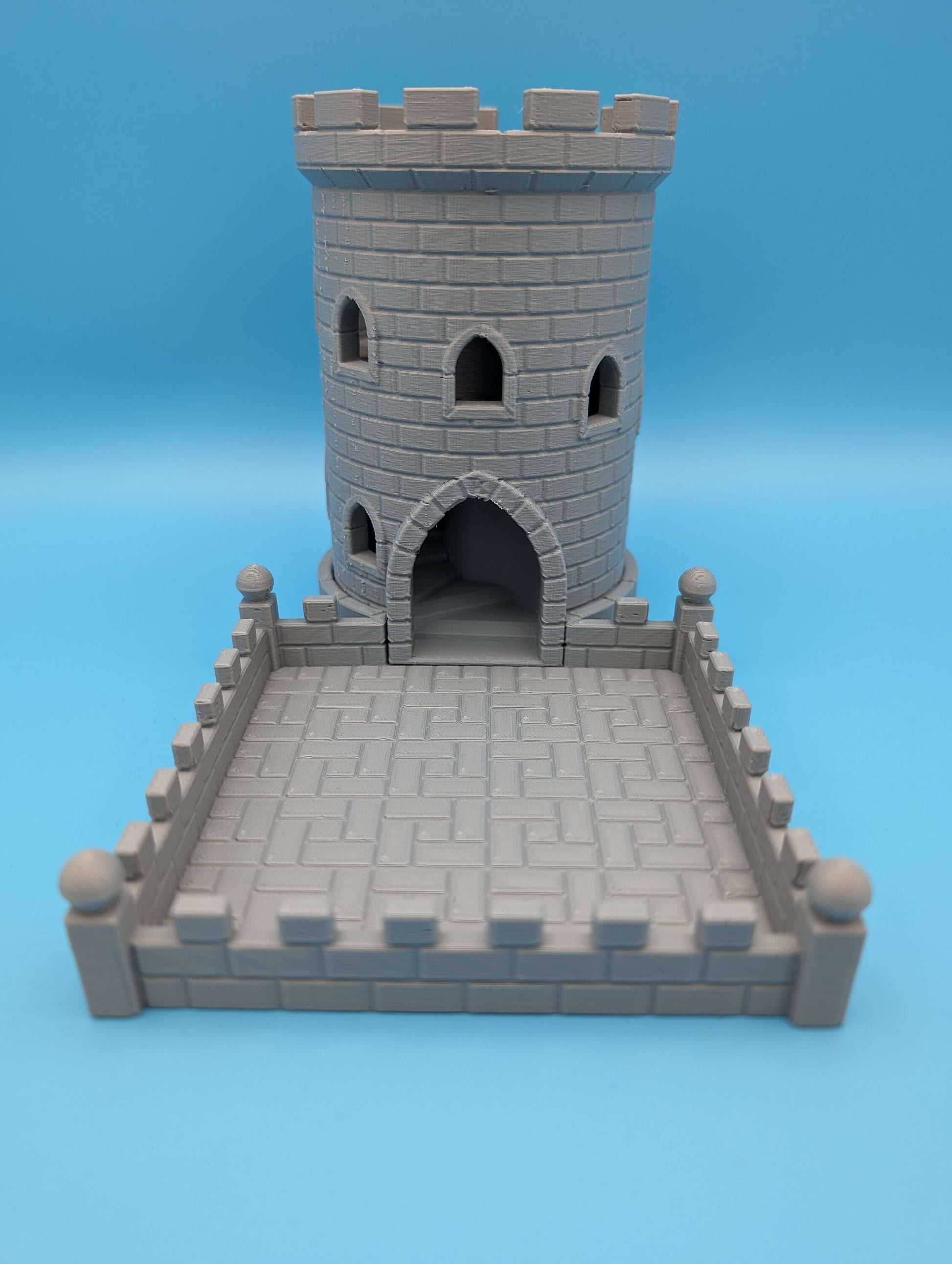 3D Printed Castle Dice Tower