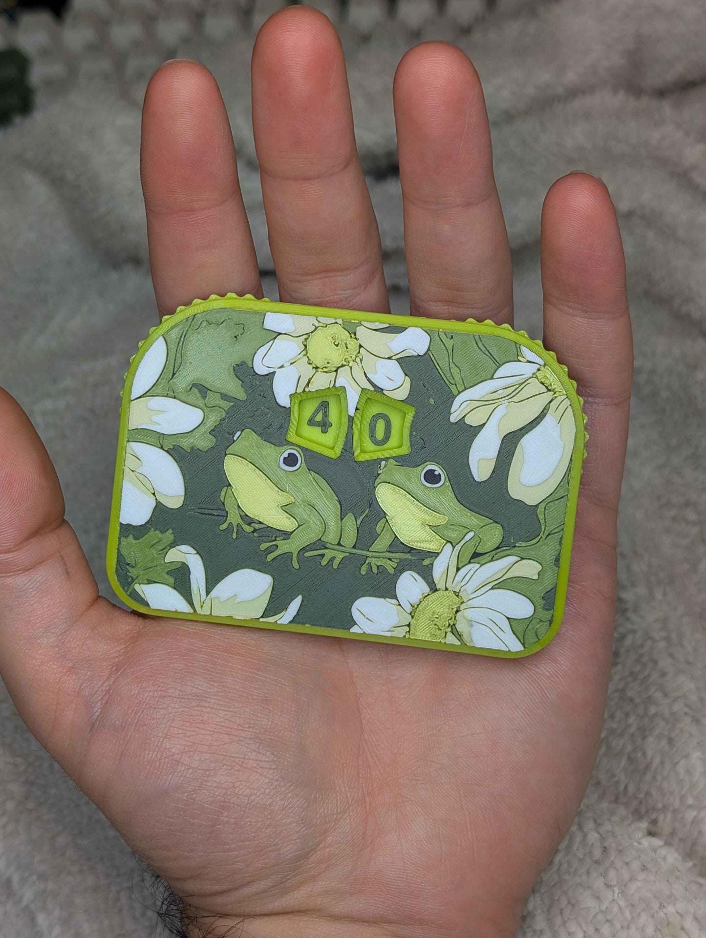 Frogget Me Not MTG Life Counter: Artistic Dual Spinning Dials