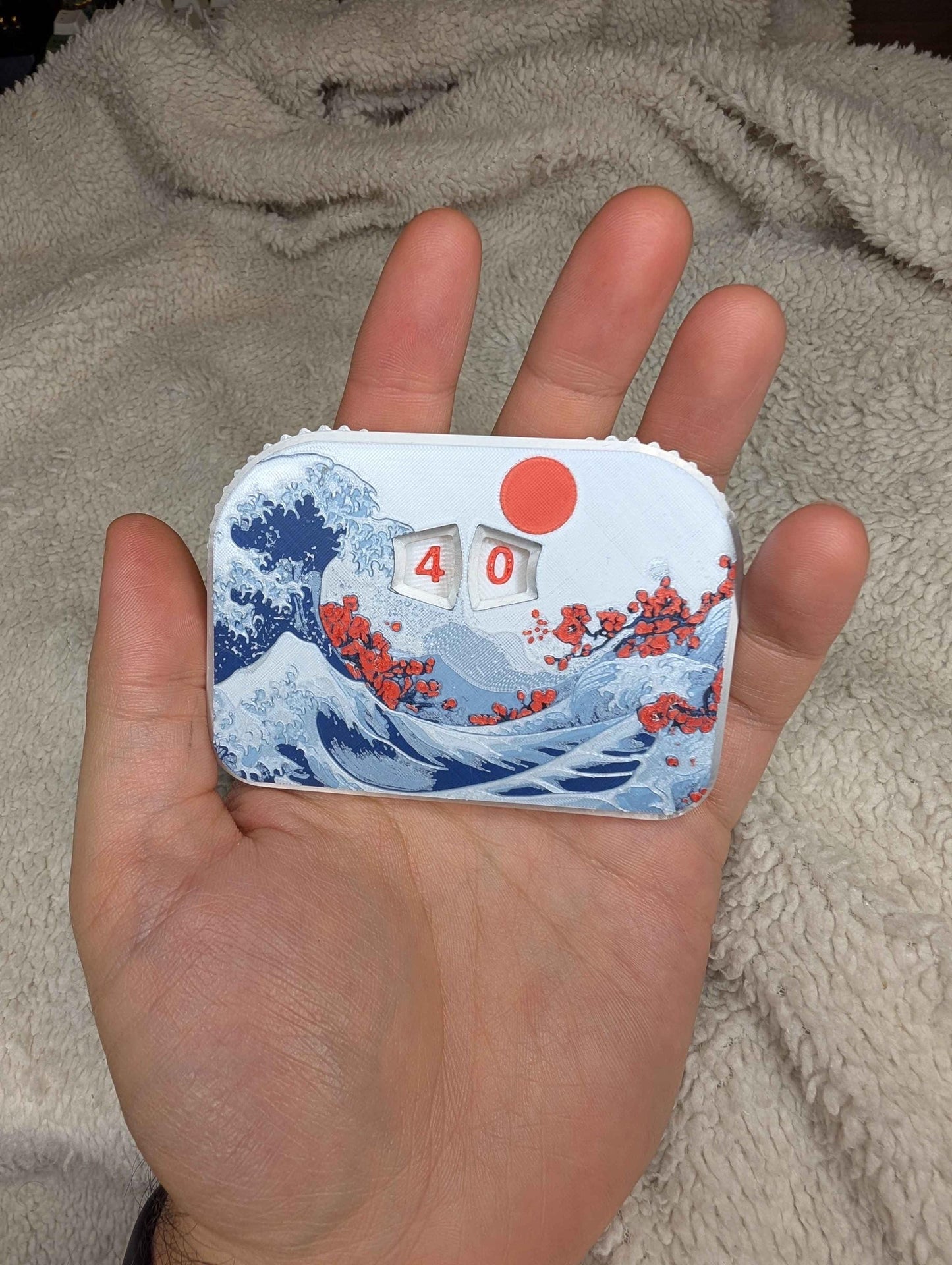 Cherry Blossom Tide MTG Life Counter: Artistic Dual Spinning Dials