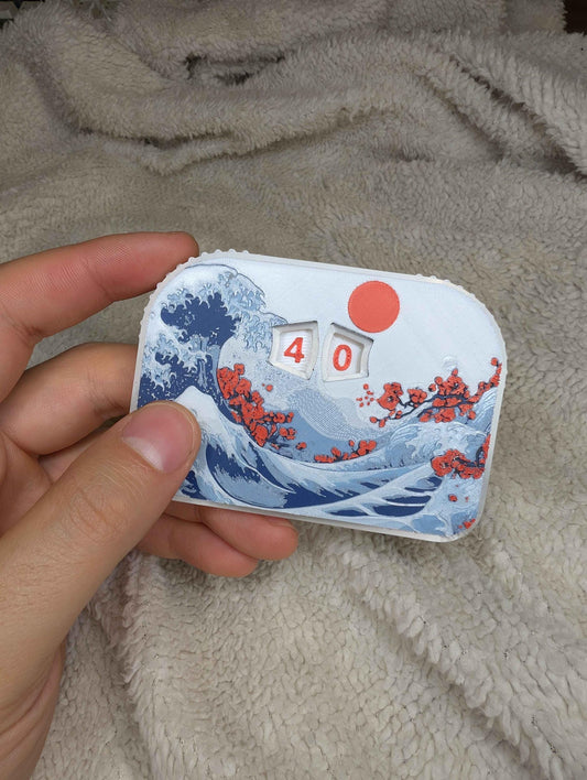 Cherry Blossom Tide MTG Life Counter: Artistic Dual Spinning Dials