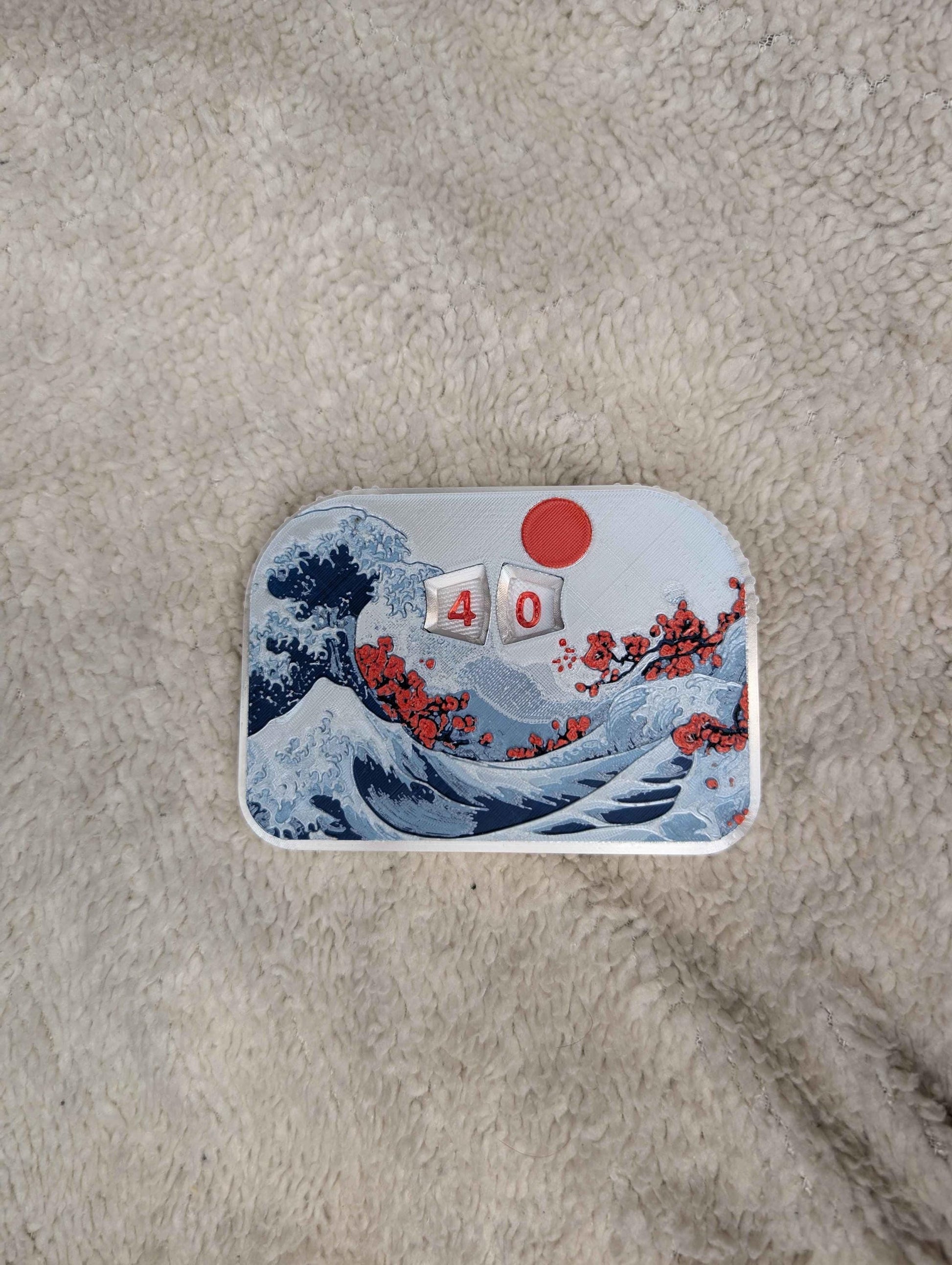 Cherry Blossom Tide MTG Life Counter: Artistic Dual Spinning Dials