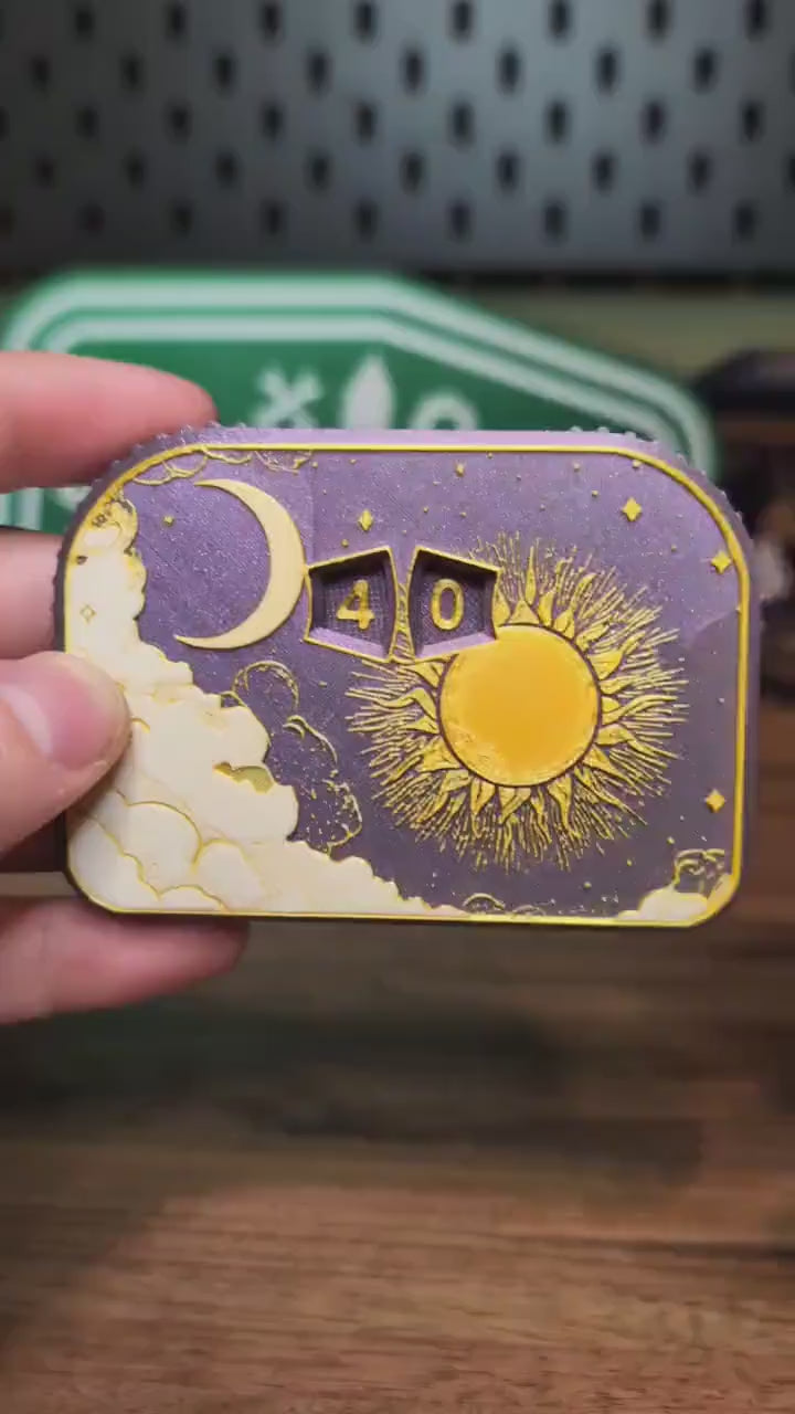 Celestial Dreams MTG Life Counter: Artistic Dual Spinning Dials